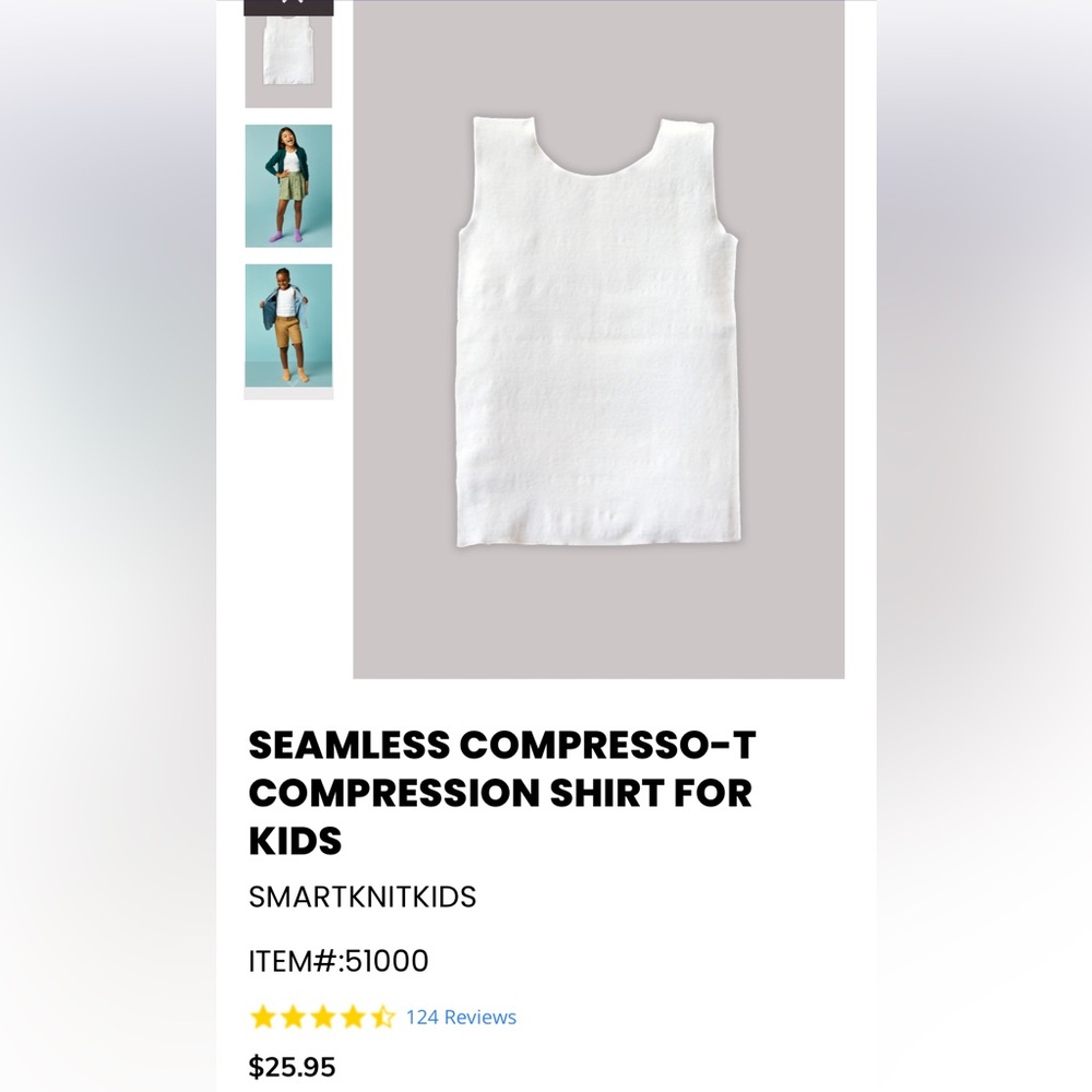 NWT SmartKnitKids Compresso-T Seamless Compression Tank Top and Tube Top Set